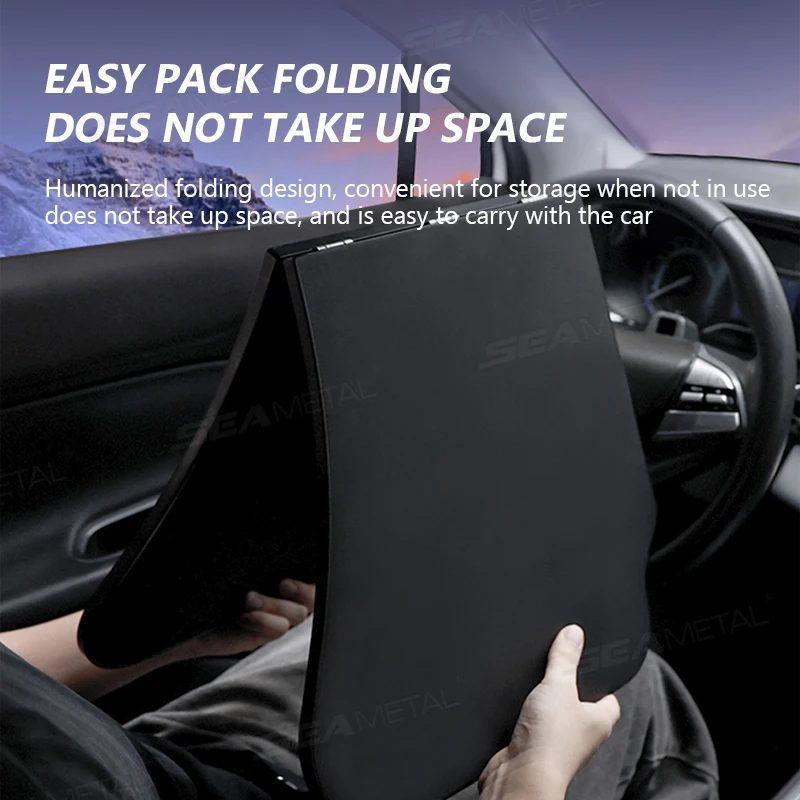 SEAMETAL Car Temporary Tray for Laptop Stable Large Load-Bearing Car Table Board Foldable Large Car Dining Table Drink Holder - view 4