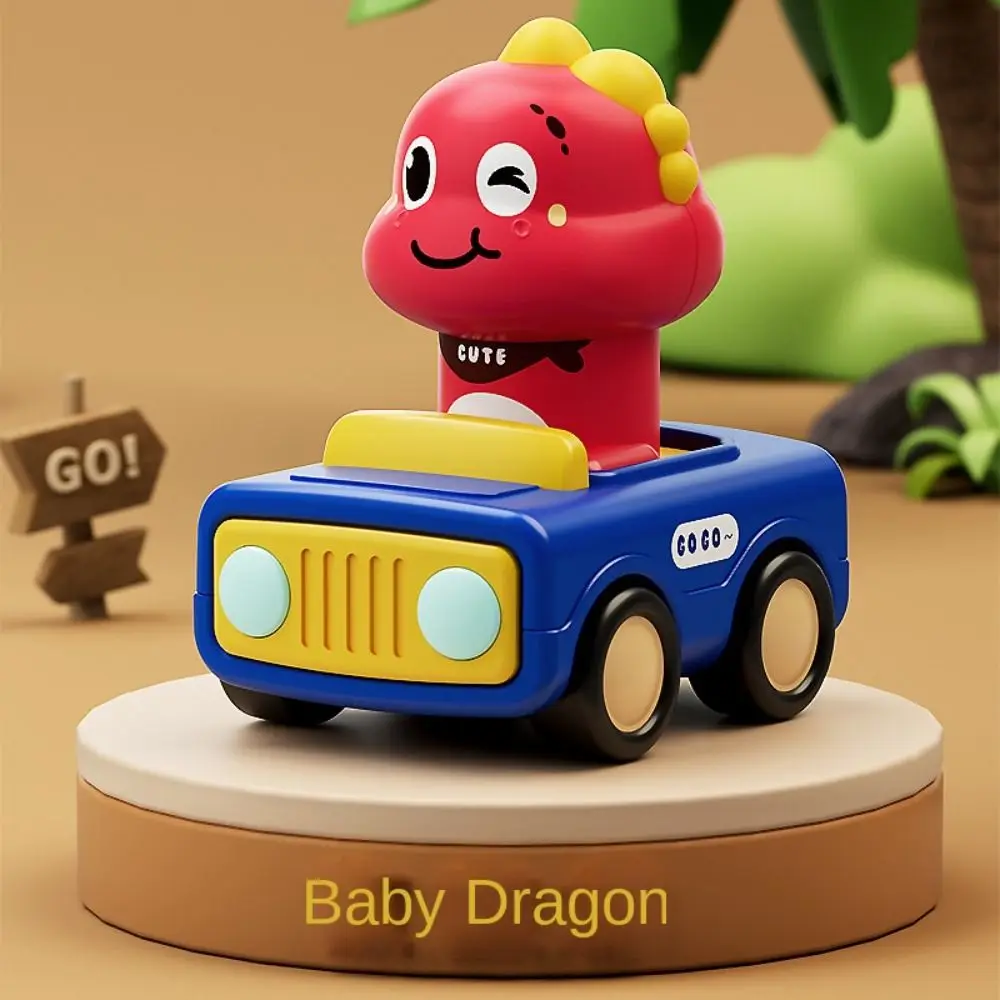 Cartoon Animal Cartoon Animal Toy Car Early Learning Cartoon Pull Back Vehicle Toys Mini Plastic Pull Back Press Vehicle Toys