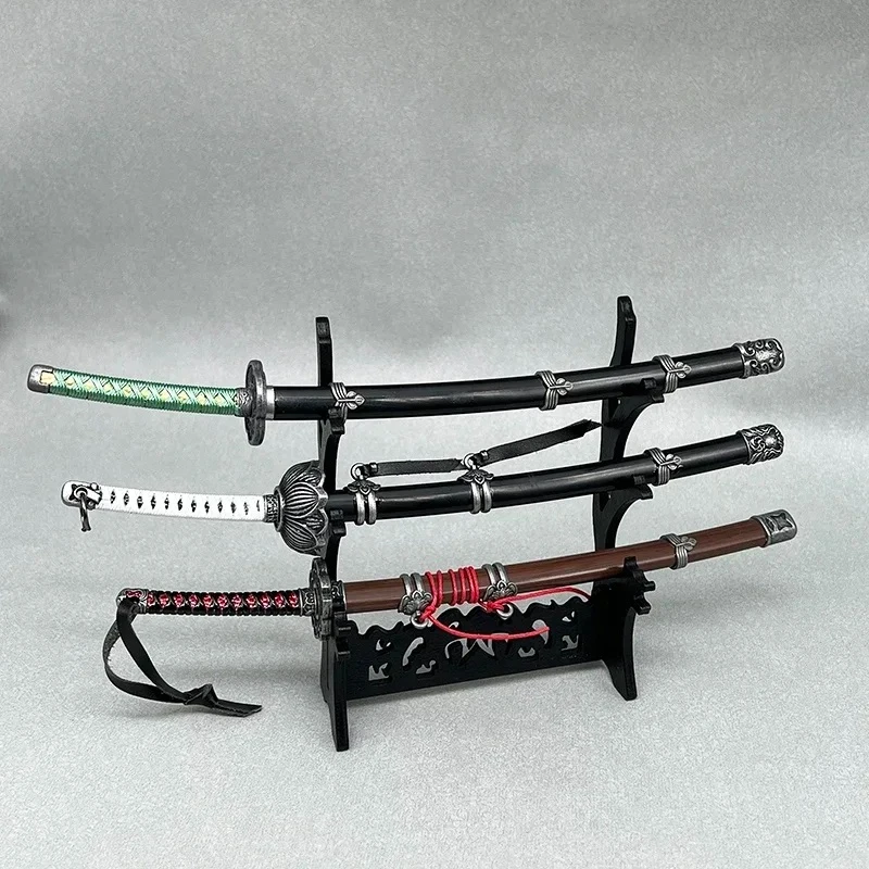 26cm Black Mortal Kaimon Open Gate Katana Genichiro Ashina Wolf Sekiro: Shadows Die Twice Game Peripherals Sword Keychain Gifts