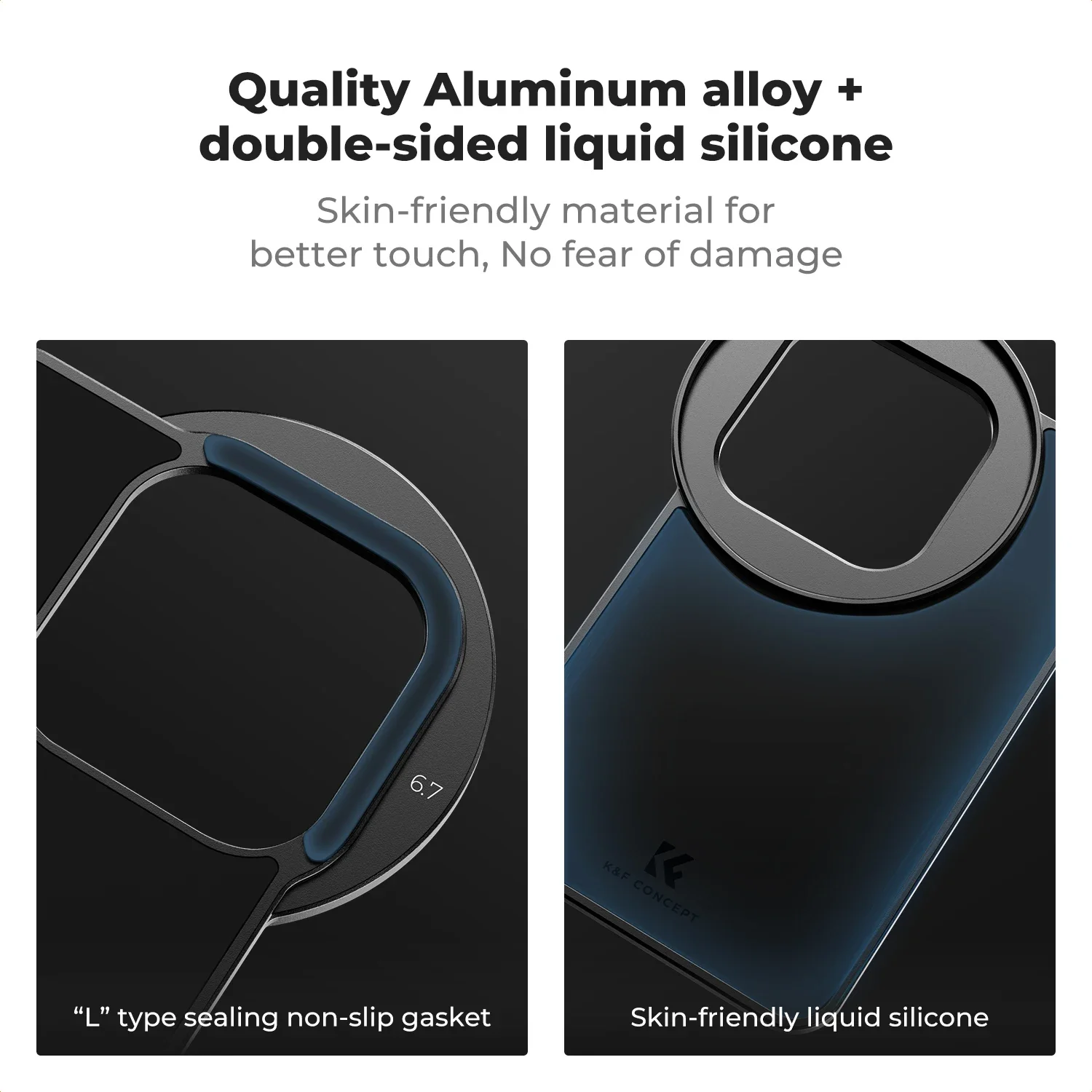 K&F CONCEPT محول حامل قوس مرشح مغناطيسي 6 7 بوصة يناسب المرشحات الملولبة 67 مم مثالي لـ iPhone 16 15 14 Pro Max MagSafe #3