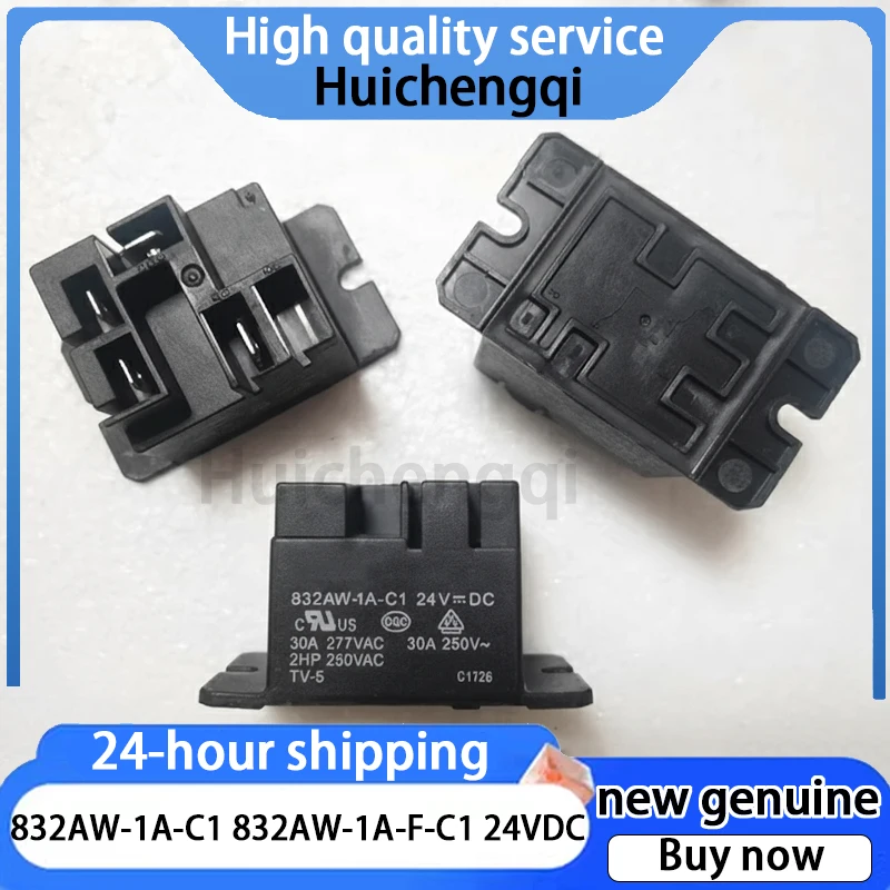 1PCS Genuine 832AW-1A-C1 832AW-1A-F-C1 24VDC 4-pin 30A High-power Relay