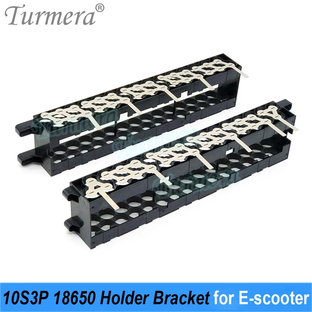 Turmera 36V 42V 10S3P 18650 Battery Holder with Welding Nickel 10S 15A BMS Board for Electric Bike E-Scooter Battery Repacle Use