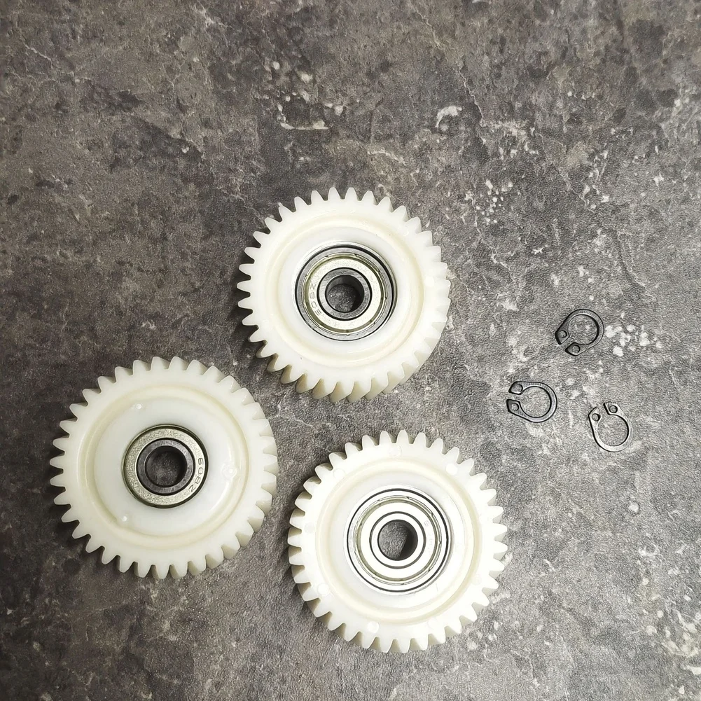 White 35T Spiral Nylon Gear 47.5mm Diameter 13mm Thickness Fit 608 Bearing For Electric Vehicle UTV Motor Accessories