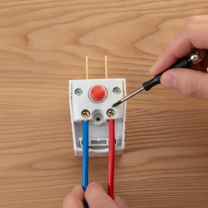2 Prong AC Power Plug with Independent On Off Switch Thick Pure Aluminum Pins for Small Home Electronic Appliances