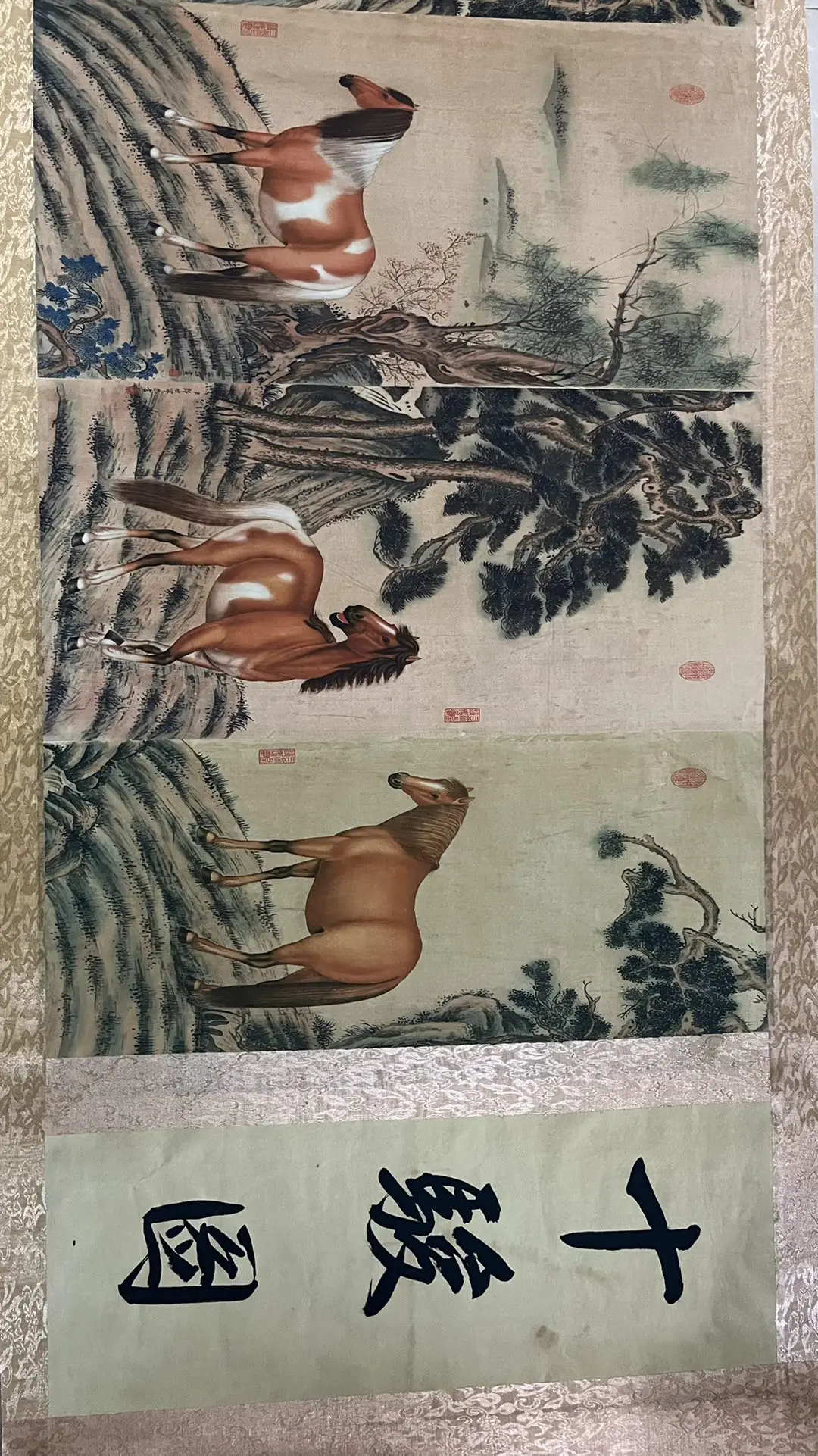 China living room decorative painting mural Qing ShiNing Lang ten jun pictures