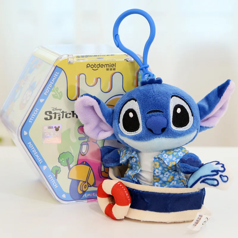 Hot Disney Anime Peripheral Fun Blind Box Stitch Food Drink  Play Plush Blind Box Doll Bag Pendant Children Birthday Gift