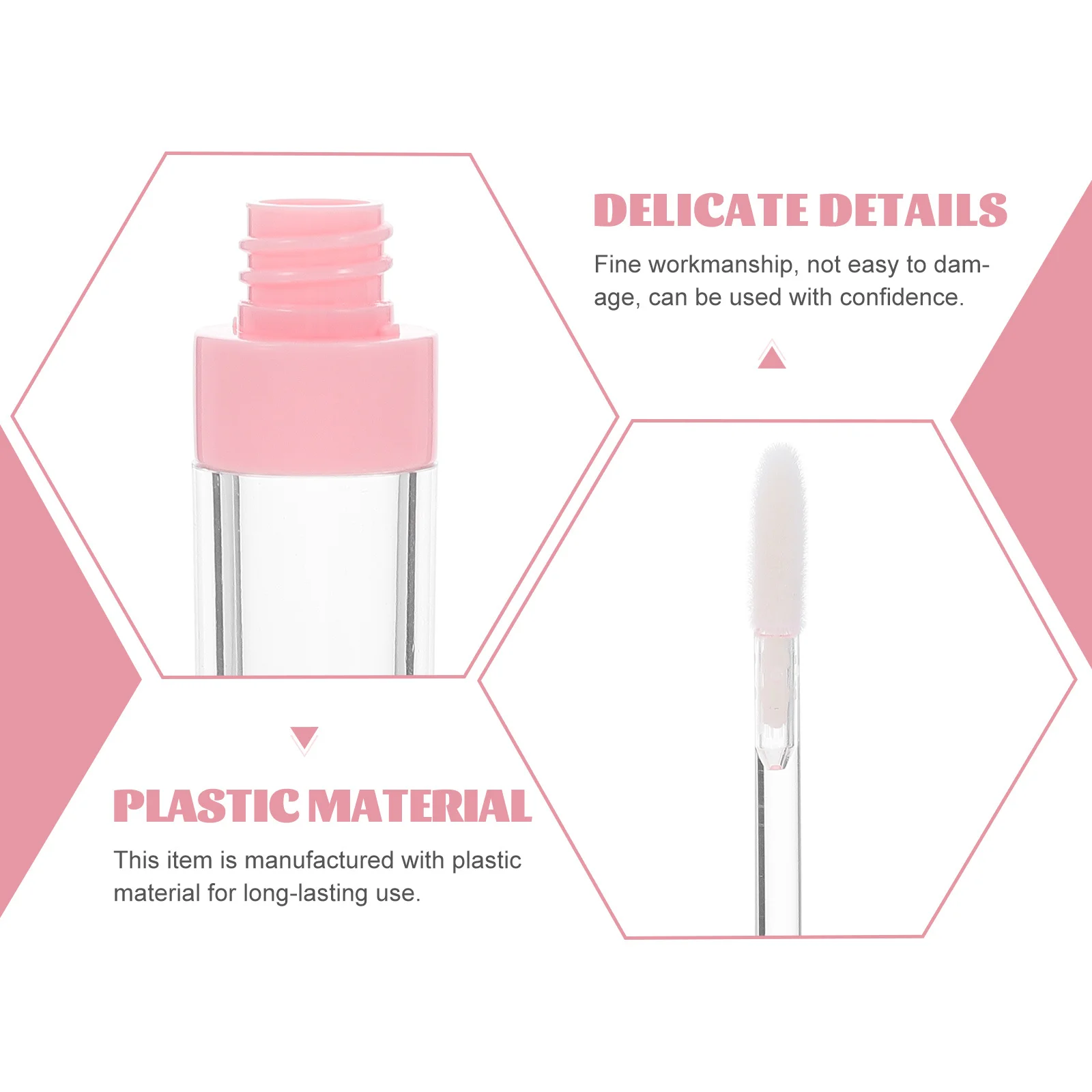 6 pçs claro recarregável vazio tubos de brilho labial recipientes de plástico diy garrafas de bálsamo labial garrafas recarregáveis portáteis