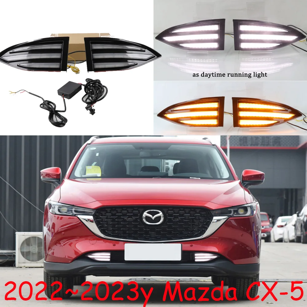 car accessories bumper headlight for mazda CX-5 daytime light cx5 2022~2024y LED for mazda cx-5 headlamp Fog light