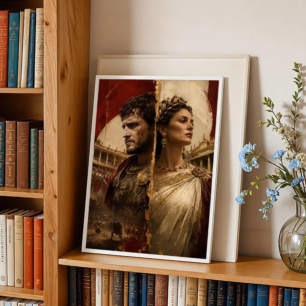movie G-Gladiator I-II Poster HD Self Adhesive Wall Poster Waterproof Removable No Fade for Bedroom Living Room Decor