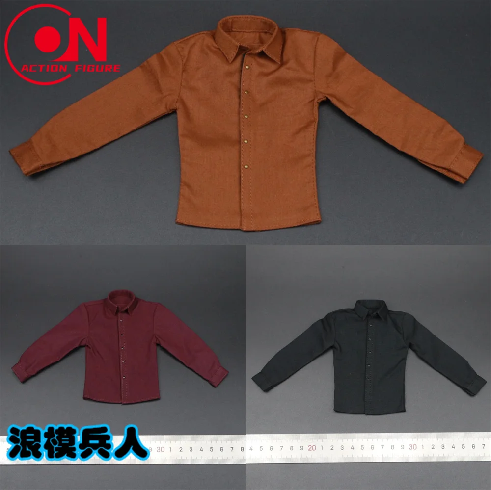 In Stock 1/6 Scale Fashionable Trendy Casual Long Sleeved Suit Shirt Fit 12'' Male Soldier Action Figure Body Model