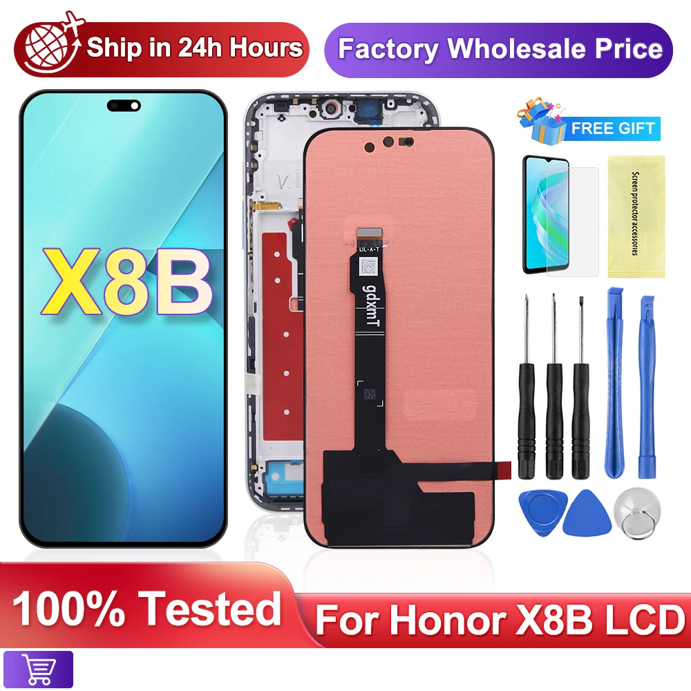 6.7" OEM AMOLED For Huawei Honor X8b LLY-LX1 LCD Display Touch Screen Assembly Replacement For Honor X50i+ X50i Plus LLY-AN00