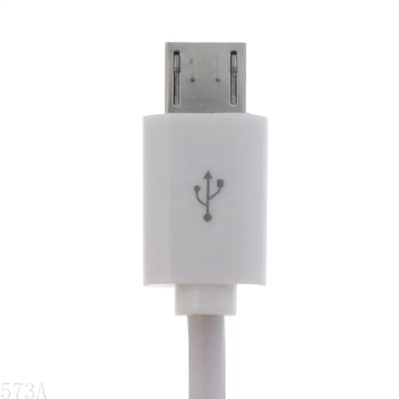 573a 1 pc 25cm/100 micro USB mannelijk tot micro mannelijke converter otg adapter datakabel witte kleur