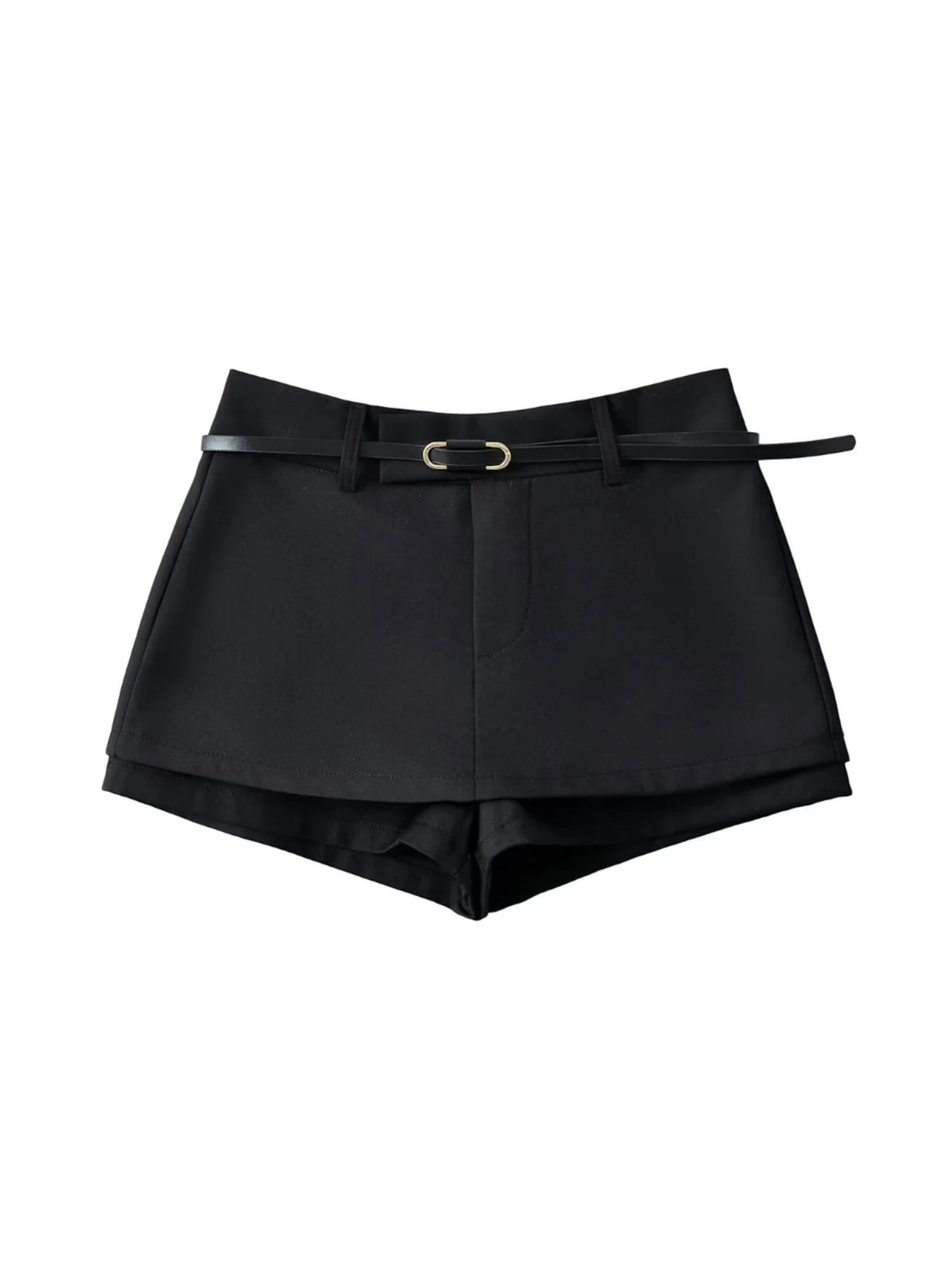 Women's Dark Grey Mini Skirt Vintage 2000s High Waist Shorts Skirt Harajuku Korean Style Y2k A-line Short Skirt Summer Clothes
