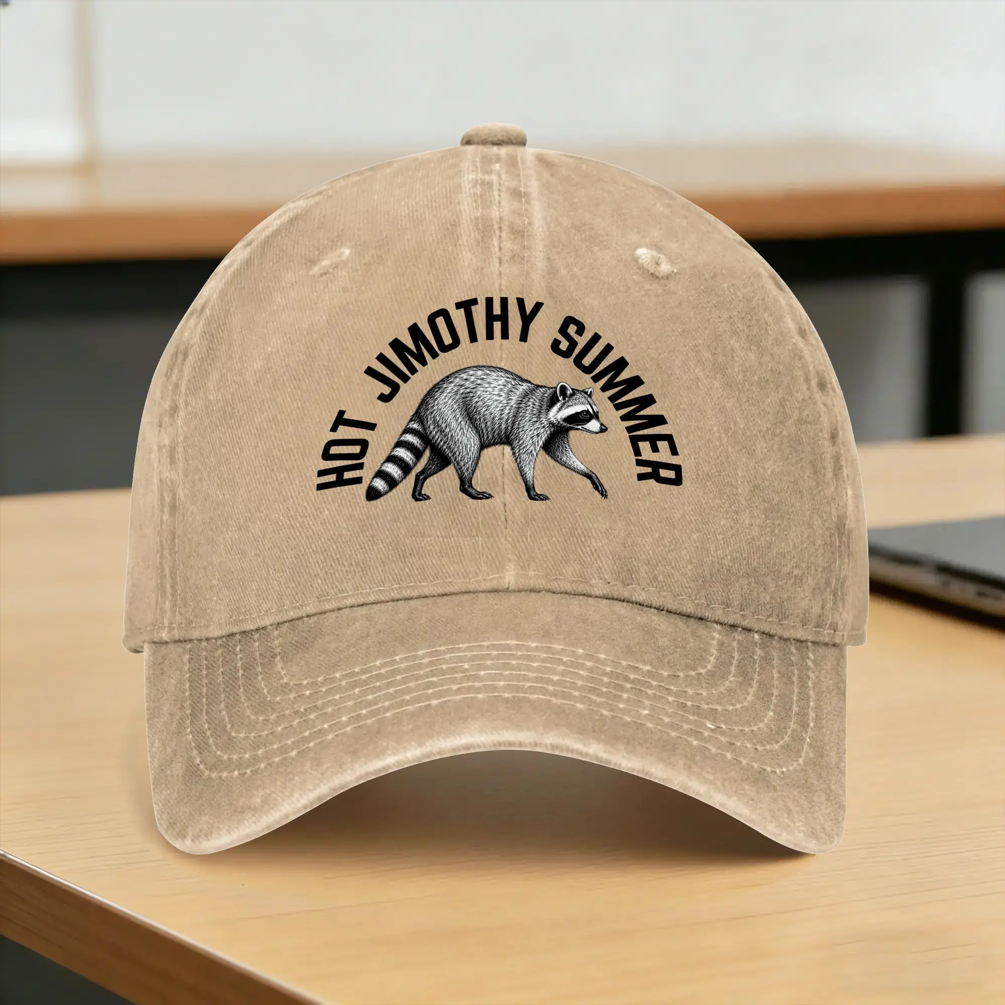 Washed Baseball Cap Hot Jimothy Summer Raccoon Seattle Funny Mutant Design Summer Trucker Hat For Unisex-Teens Sun Snapback Cap
