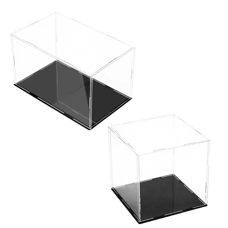 Transparente Acryl-Display-Box, Figur, Aufbewahrungsschrank, Modellbausatz, Abdeckung, Spielzeug, Baustein-Sammlung, staubdichte Box, kleberfrei