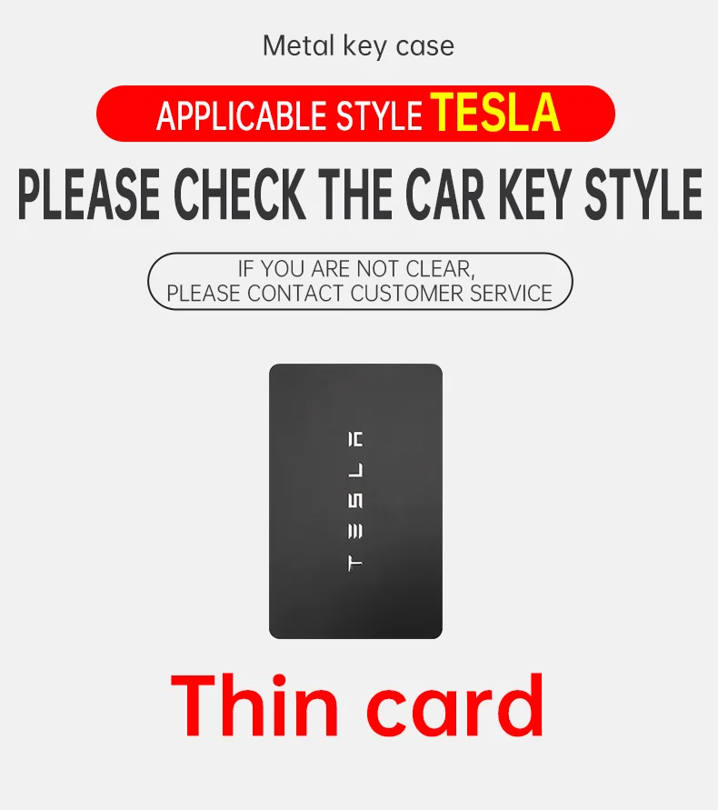 Custodia protettiva per custodia Smart Key Card NFC per Auto in lega di zinco per Tesla Model 3 Model S Model X Model Y accessori per Auto senza