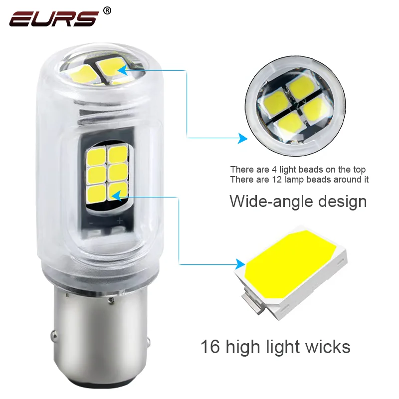 1PCS 1156 ba15s LED 1157 bay15d LED Canbus bulb 7440 7443 Automotive super bright lens turn signal brake light reverse light