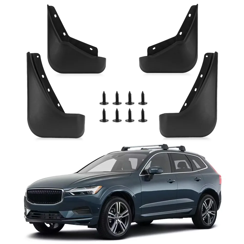 

Car Mud Guard Kit Splash Guards Mudguards Mudflaps with Hardware Kits Accessory for Volvo XC60 2018-2024