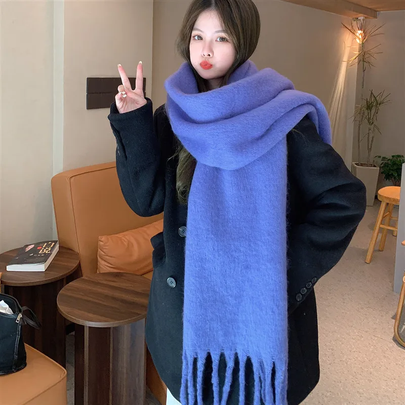 Solid Men And Women's Wrap Soft Shawl Fashion Shawl Fine Tassels Cashmere Pashima Womens Warm Scarves Scarfs Wrap Hot Scarf