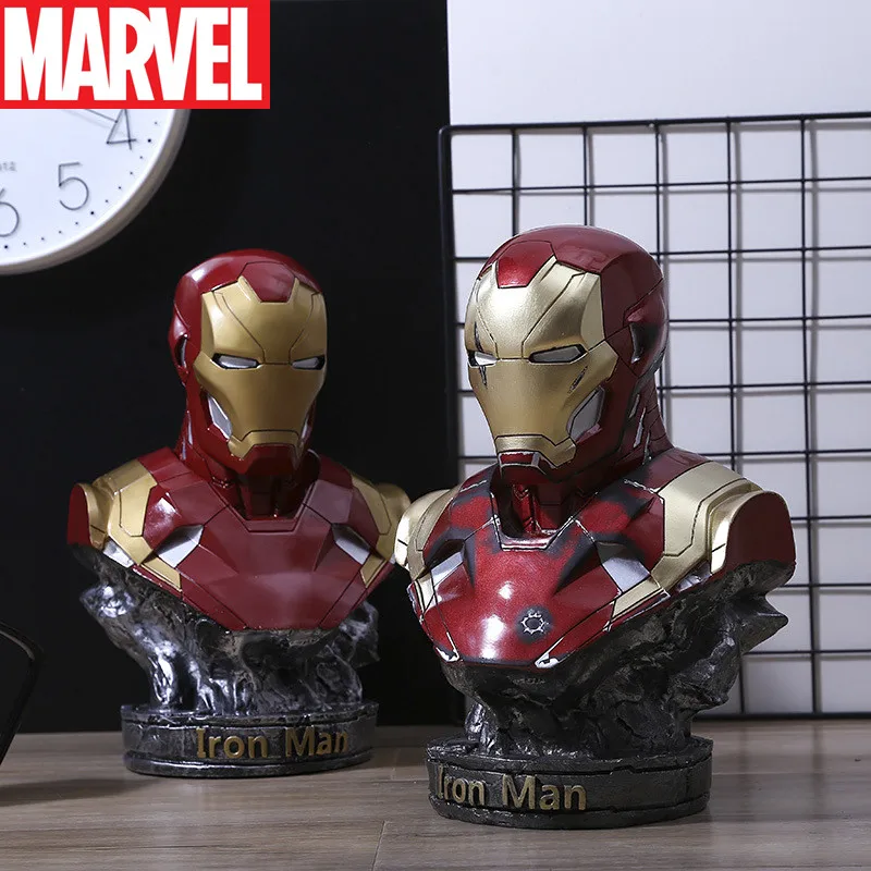 

36cm Marvel Iron Man Bust Action Figure Resin Statue Collection Hero Model Room Decoration Art Sculpture Crafts Gift Decoratio