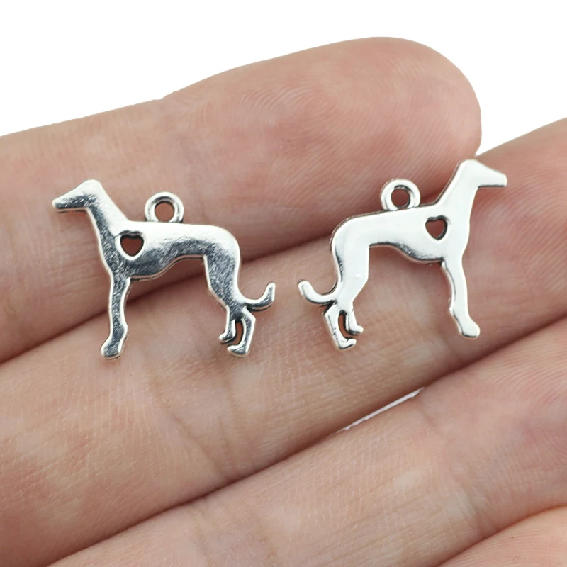 10Pieces/ot 15*19mm Metal Alloy Animal Charm Dog Charm Pendant Diy Jewelry Making Handmade Craft