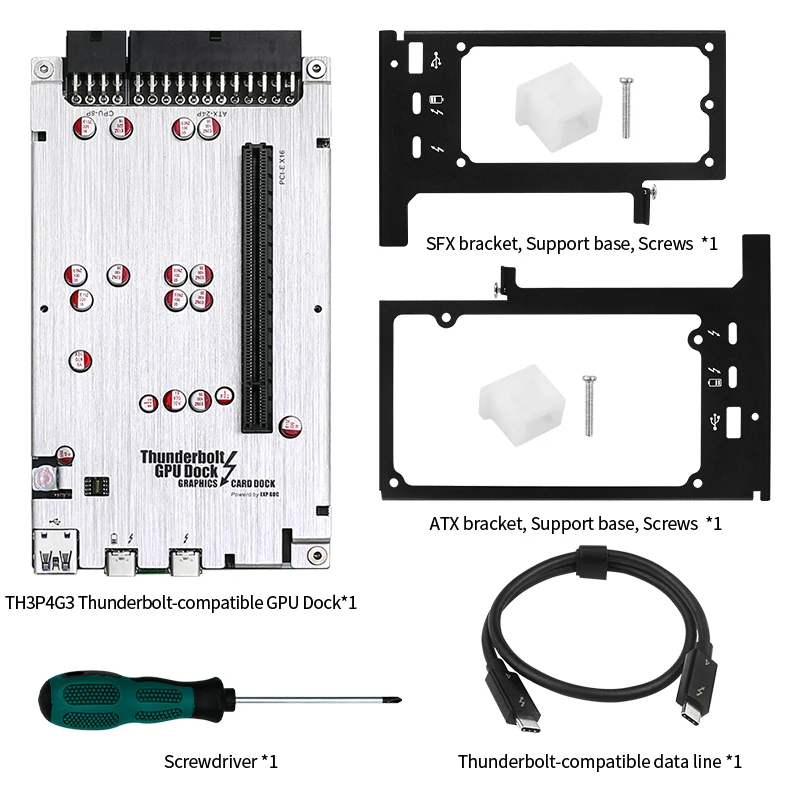 TH3P4G3 Thunderbolt-compatible GPU Video Card Dock Laptop to External Graphic Video Card USB4 for Macbook Notebook PD 60W 40Gbps