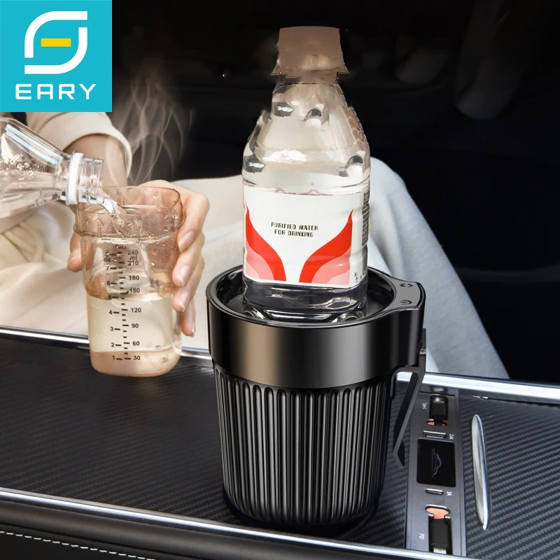 

Eary 12V/24V Car Heating Cup Electric Kettle Portable Water Boiler Heated Travel Mug 4 Settings Adjustable Coffee Tea Truck Cup