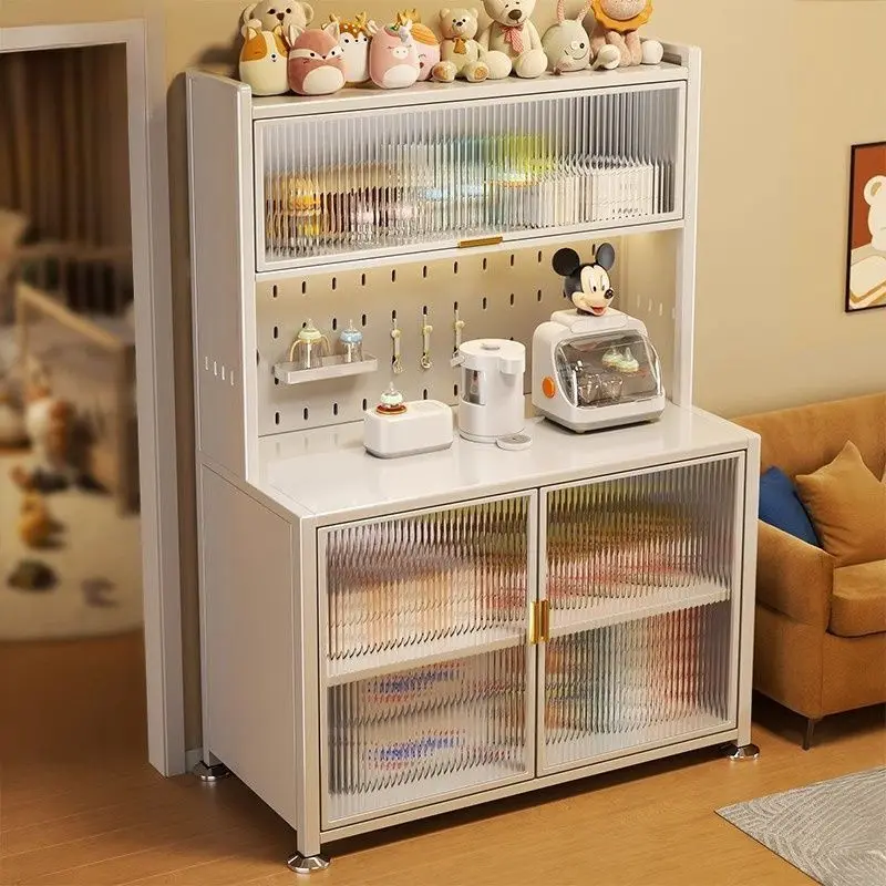 Kitchen Baby Feeding Desk Storage Cabinet Baby Supplies Shelf Floor to Floor Multi-layer Large Capacity Organizing Storage