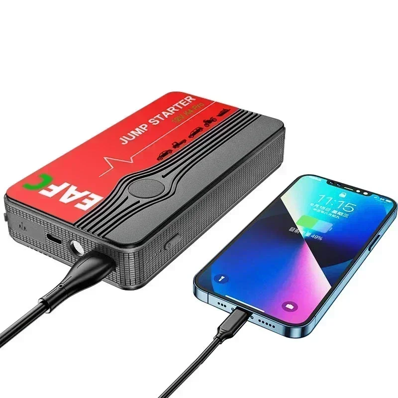 12V Portable Car Jump Starter Auto Battery Booster Charger Car Emergency Booster Power Bank Starting Device