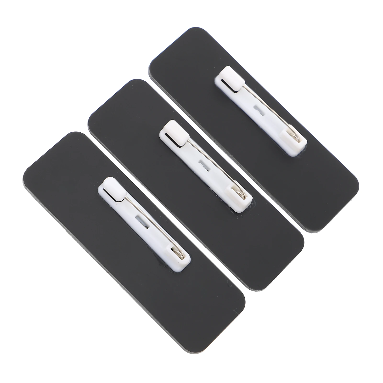 

3pcs PVC Name Tags Badges Stickers Inserts Lapel Labels Blank DIY Identity Tags for Students Employees School Department Work