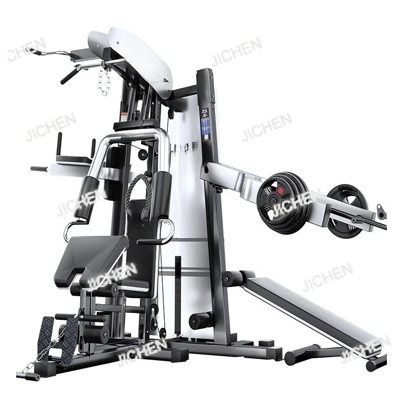 

Multifunctional fitness equipment Household multifunctional integrated trainer Three-person standing multi-person standing squat