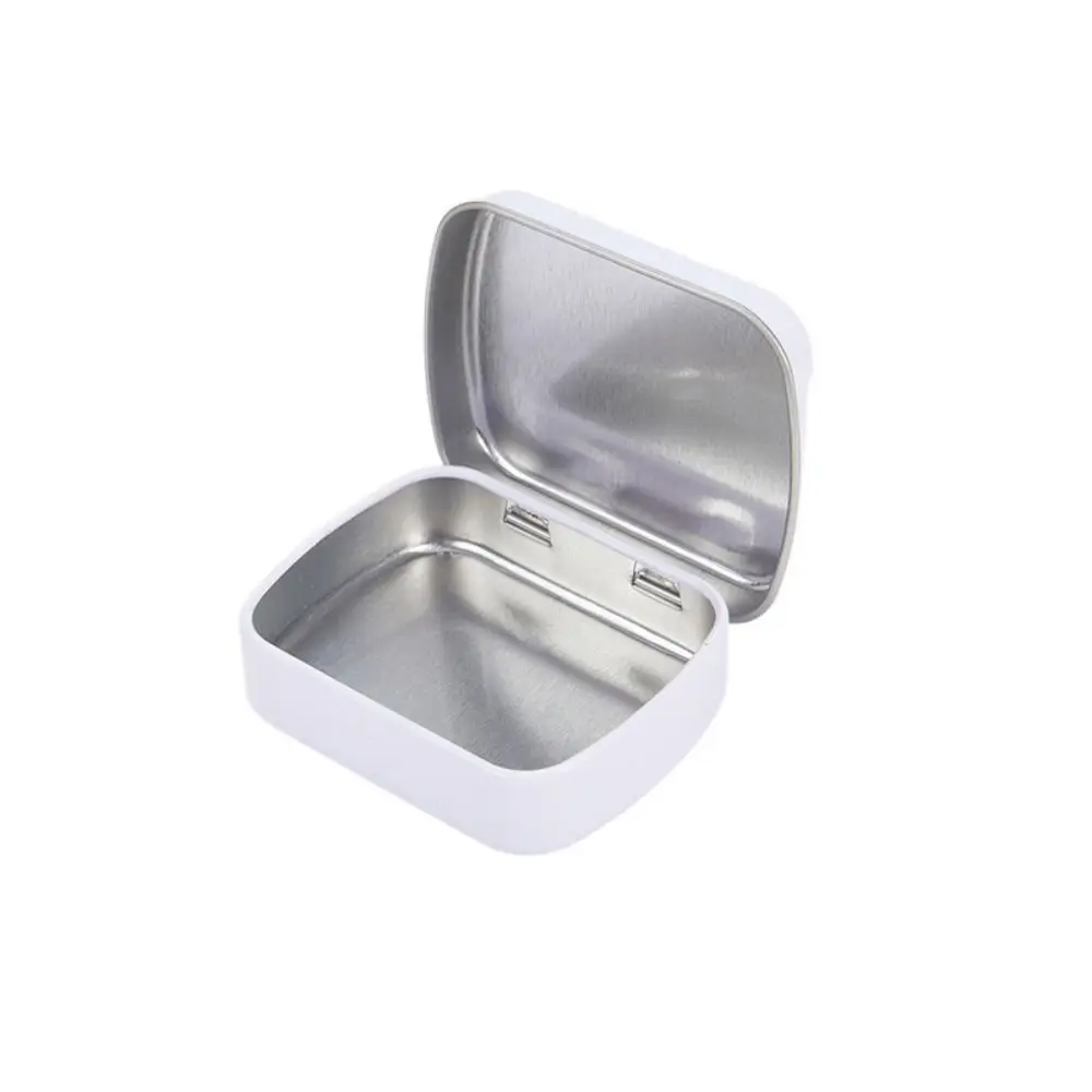 

Simple Dust-proof Flip-top Iron Box With Lid Refillable Rectangular Candy Box Sealed Mini Pill Case Gift Box