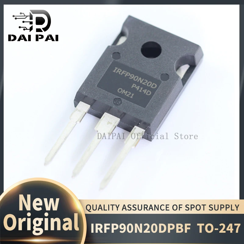 (10 Peças/Lote) 100% Novo Original Importado IRFP90N20DPBF IRFP90N20D IRFP90N20 FP90N20D TO247 Transistor de Efeito de Campo Tripolar 200V 94A