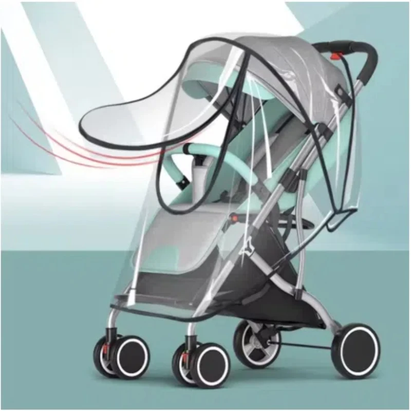 

Universal Waterproof Rain Cover For Prams Pram Accessories Transparent Dust Cover Open Zip Umbrella Rainy Season Waterproof