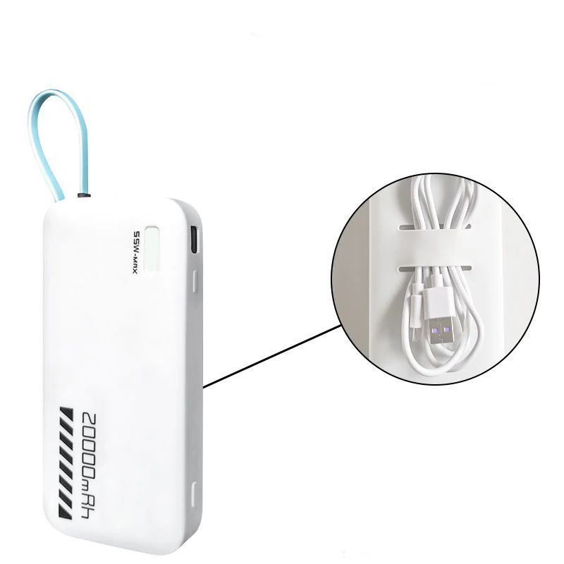 

Противоударный силиконовый чехол для CUKTECH CP25, 20000 мАч, 55 Вт, пылезащитный защитный чехол для аккумулятора, встроенный кабель для хранения