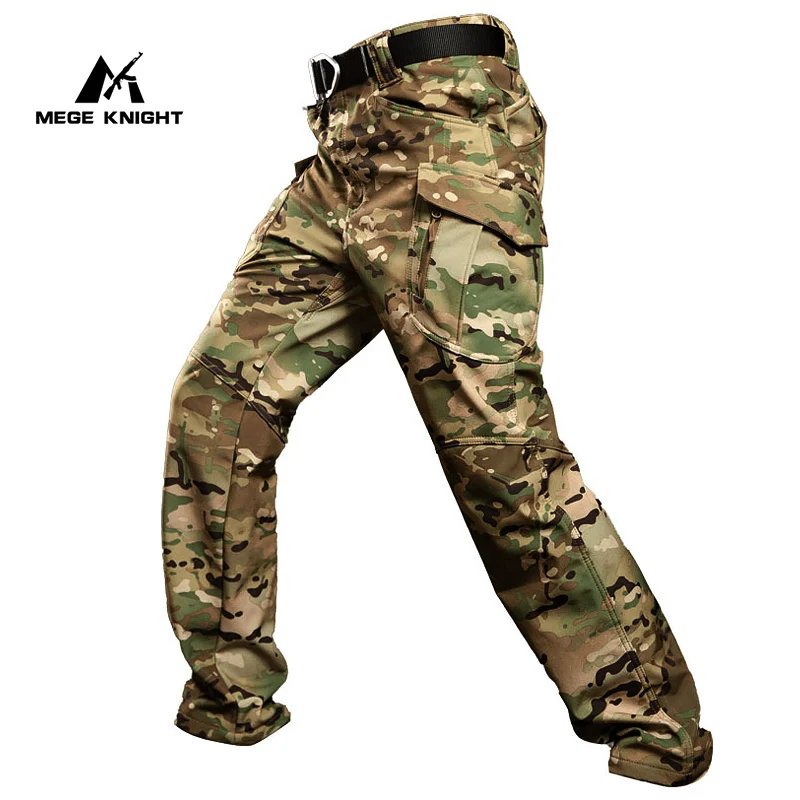 Pantaloni Cargo da uomo in pile tattico mimetico invernale pantaloni militari da combattimento pantaloni da allenamento per escursionismo all'aperto Airsoft Soft Joggers