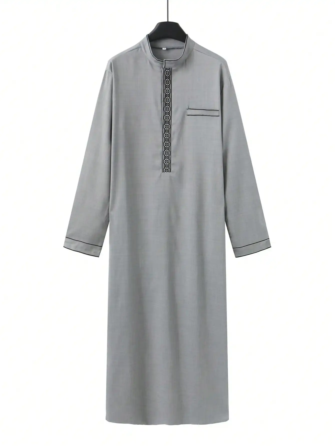 Novo muçulmano tradicional masculino robe multi colorido elegante étnico bordado robe masculino simples casual solto robe