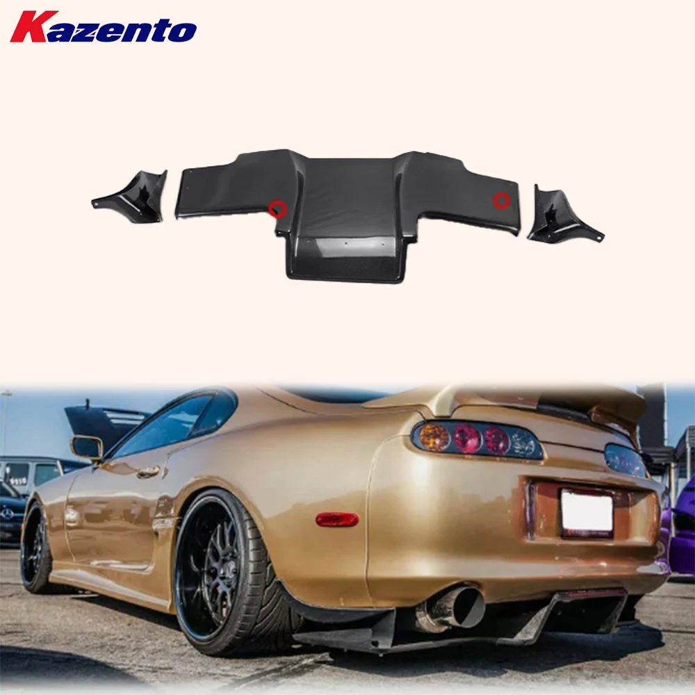 

For Toyota 93-98 Supra MK4 JZA80 TS Style Carbon Fiber Rear Under Diffuser