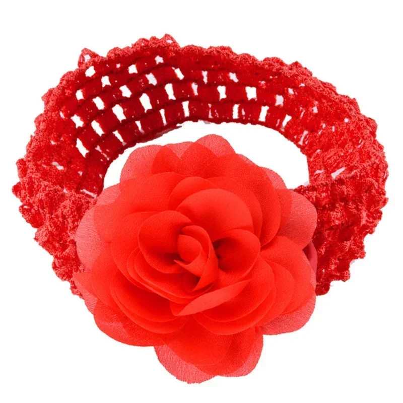 Soft Elastic Hair Bandage Band Headband Bow Turban Children Newborn Kids Headwear Baby Girl Accessories Flower Photo Props Rose