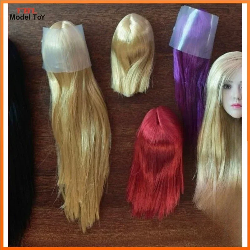 

1/6 весы, голова женщины-солдата, скульптура волос, современные гладкие парики, модель волос для 12 дюймов, фигурки, игрушки на голову