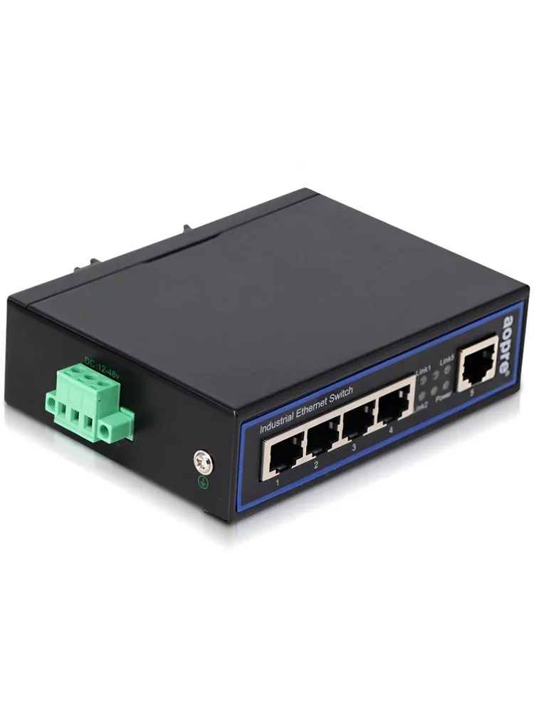 Industrial network switch rail type, 4-port, 5-port, 100 Gigabit industrial grade switch, OPB TE605F, non managed POE hub