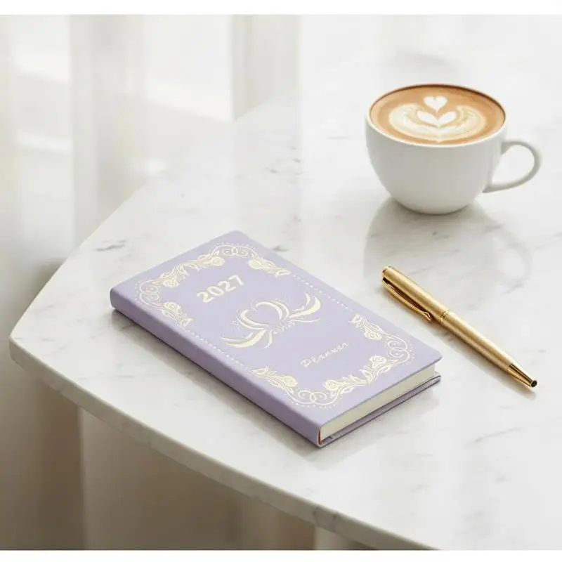 2027 Portable A6 Daily Planner 365 Day Time Management Calendar Diary Notebook for Office Student Travel Use