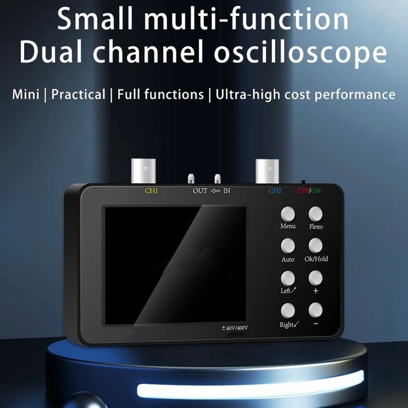 SCO2 Dual Channel Digital Oscilloscope 50M Sampling Rate 10Mhz Analog Bandwidth One Key AUTO Anti Burning Durable SET 1