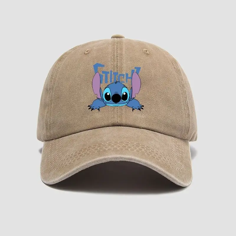 Disney Lilo & Stitch Cartoon Hats 2023 New Baseball Cap Couple Casual Duckbill Cap Outdoor Fashion Adjustable Sun Visor