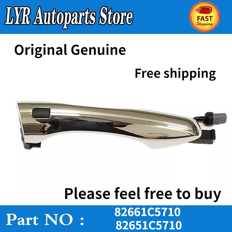 Original 82661C5710 82651C5710 Front chrome Outside Door Handle LH RH for KIA Sorento 15-18 Exterior Door Handle have button