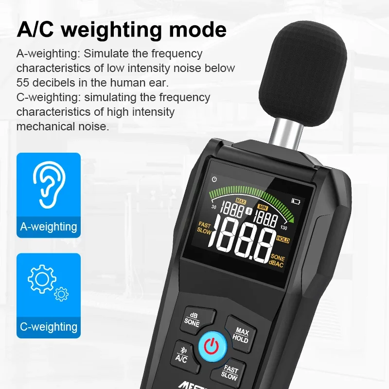 Professional decibel Noise Meter Measurement 30-130dB  Digital Sound Level Meter Volume Sensor Handheld Noise Tester