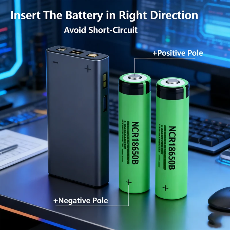 

️️2026 High Capacity NCR 18650B 3.7V 3400mAh 18650 Flat Head High Current Rechargeable Lithium Battery+charger