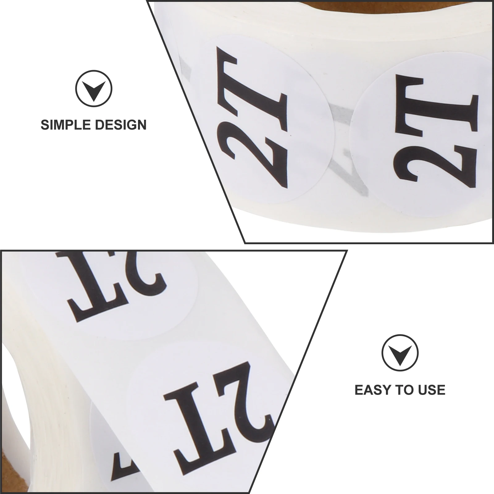 

2 Rolls Round Premium Size Label Clothing Self-Adhesive Clothing Store Wholesale Factory Multi-Functional