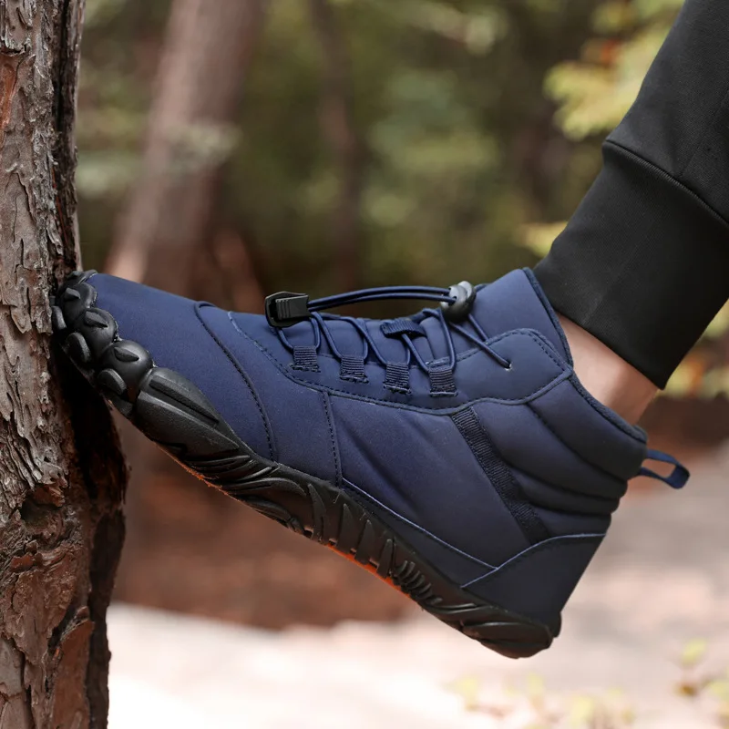 

Men and Women Winter Plush Waterproof Snow Boots Non-slip Keep Warm Breathable Unisex High Top Outdoor Casual Cotton Shoes