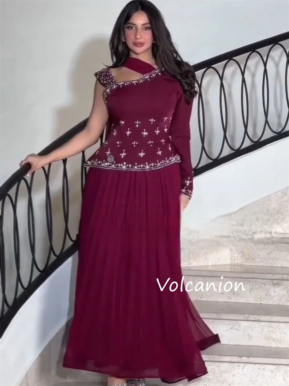 Индивидуальные длинные платья трапециевидной формы с замысловатым джерси, расшитые блестками, на одно плечо, на заказ, изысканное сочетание